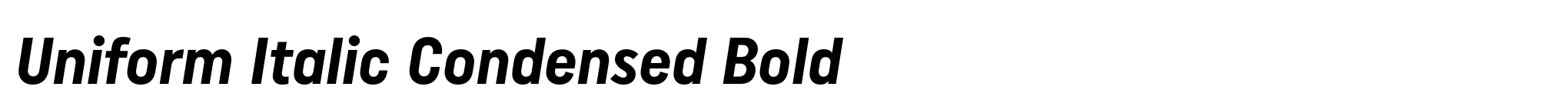 Uniform Italic Condensed Bold image